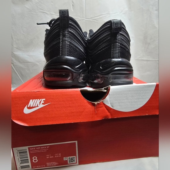 Men's Nike Air Max 97 Black Terry Cloth Size 8 with Box - Picture 14 of 14